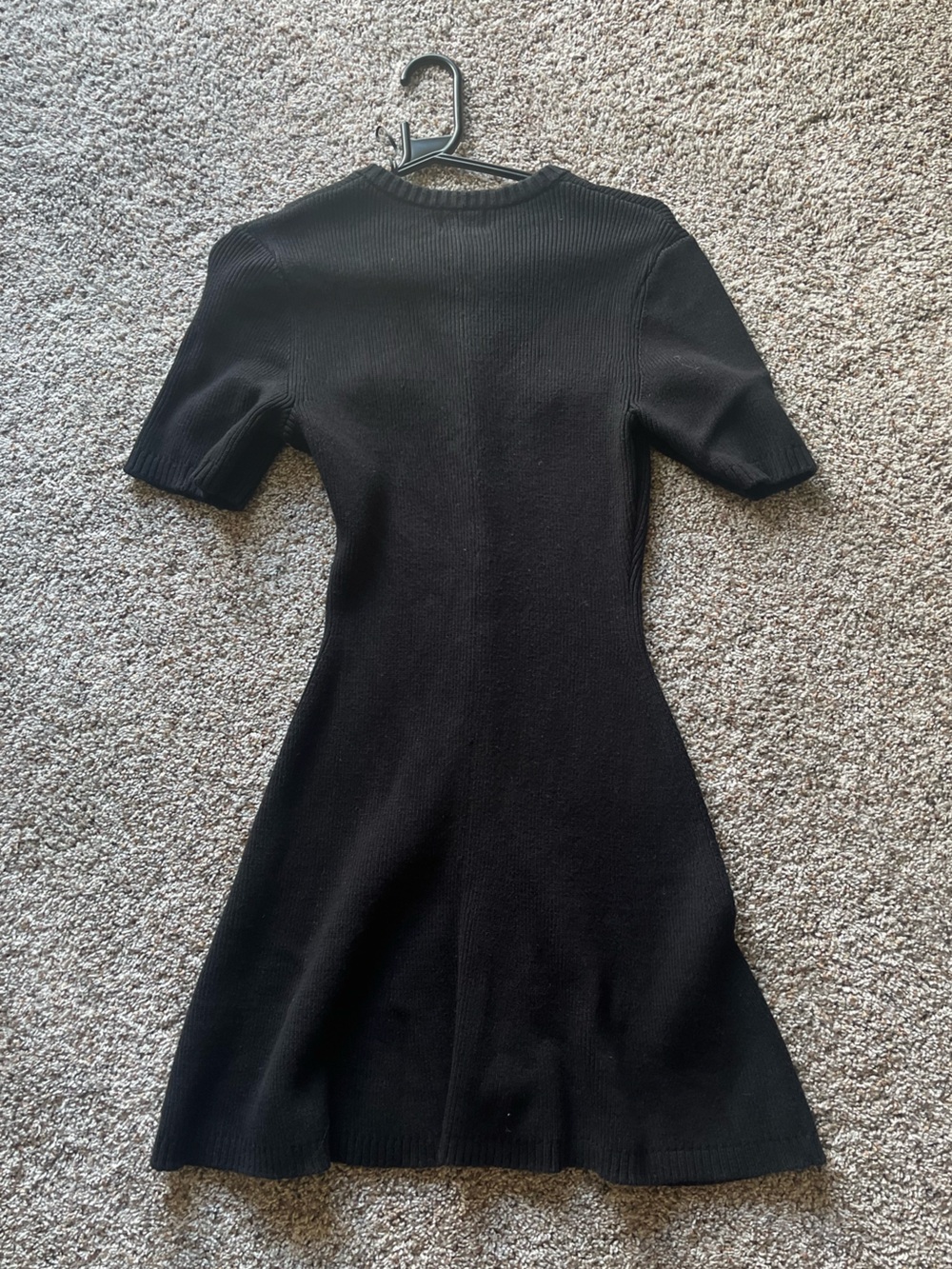 H&M Black Knit Button-Front Dress with Gold Buttons - Picture 2 of 2